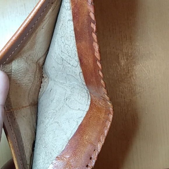 Hand Tooled Leather Tribal Clutch and Wallet - Picture 6 of 13